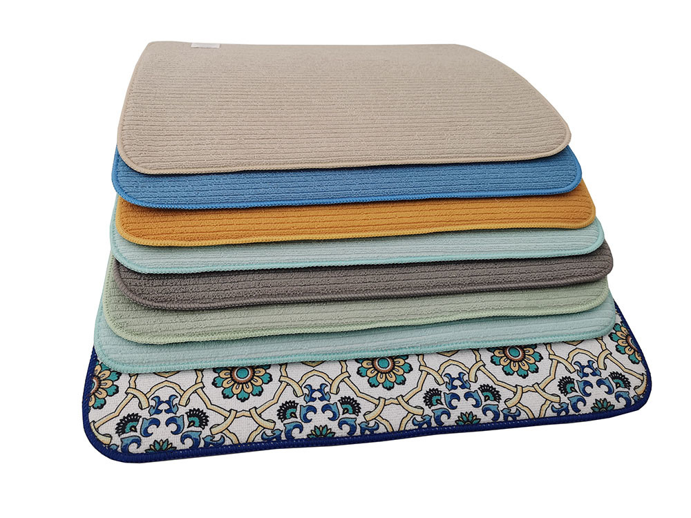 15 X 20in Absorbent Microfiber Dish Drying Mat Fast Dry