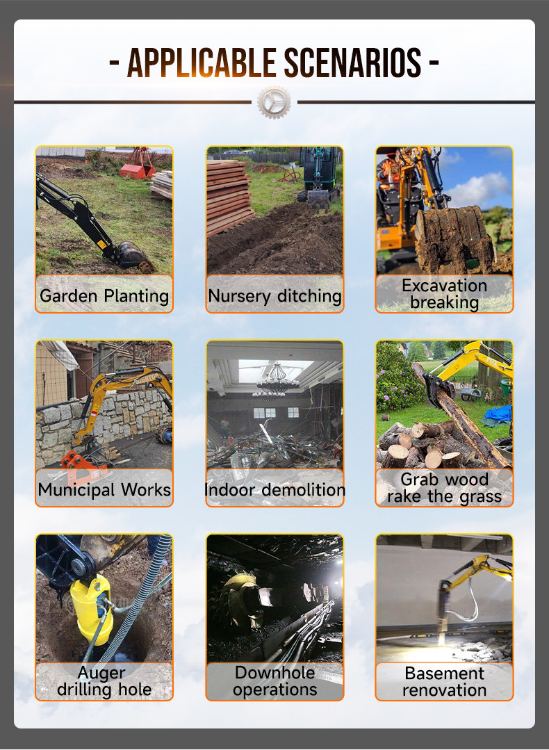180mm Track Width HT13 Hightop Mini Excavator 795mm Tail Turning Radius