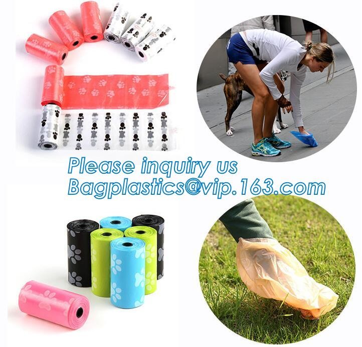 High Quality Eco-friendly Degradable Fashion With Printing Doggy Pet Dog Waste Poop Bags, Eco friendly pet dog waste poo
