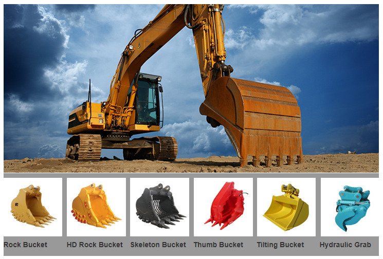 OEM Construction Machinery Bucket For Excavator 1400mm-2100mm Width