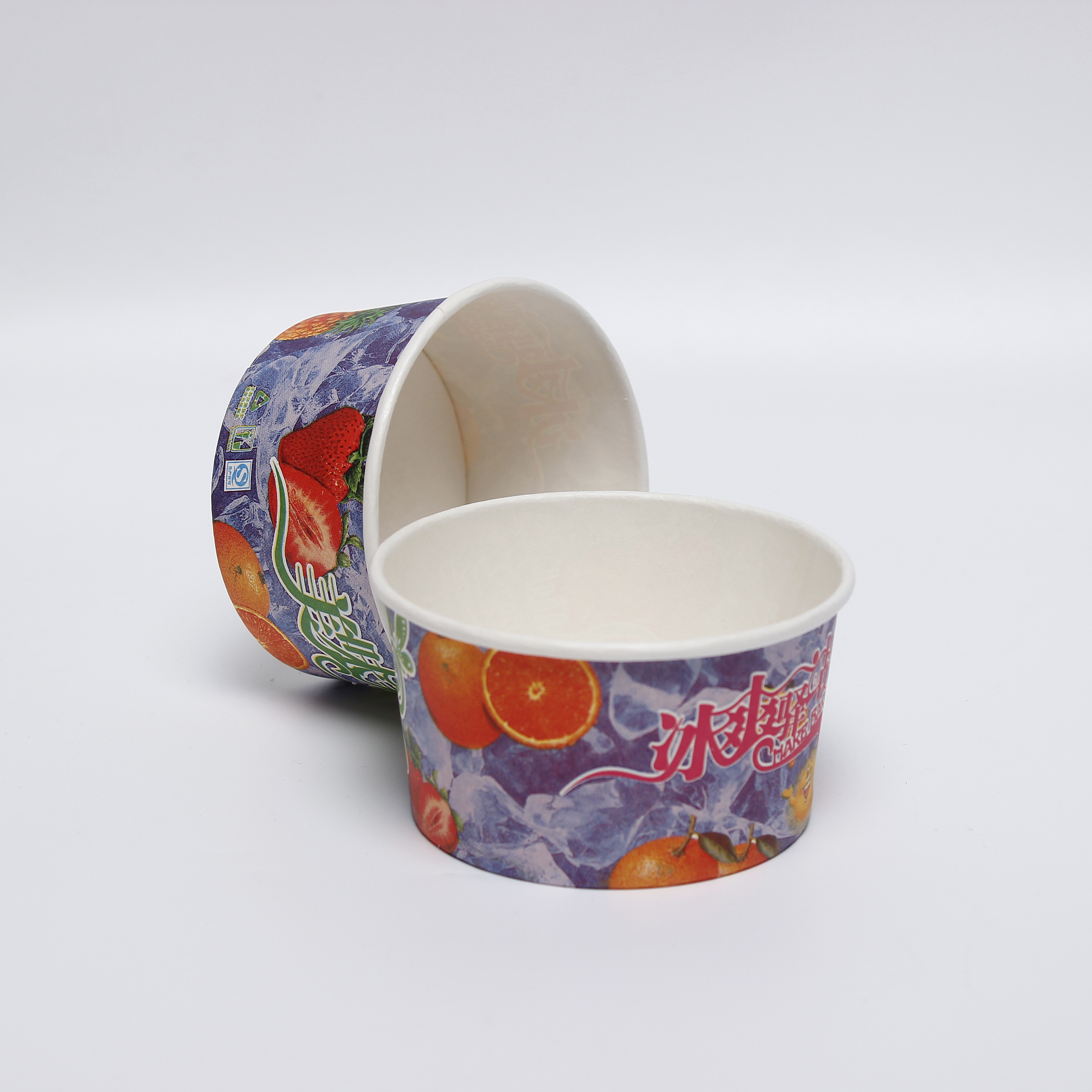 Disposable Ice Cream Paper Bowl Paper Cup With Lids For Holding Ice Cream