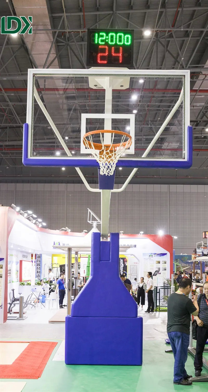 FIBA Professional Basketball Hoop Electric Hydraulic Basketball Stand Equipment For Sale