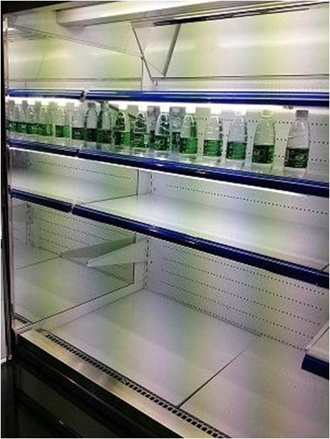 2m Showcase MultiDeck Open Chiller 4 Shelves With Two Sliding Doors