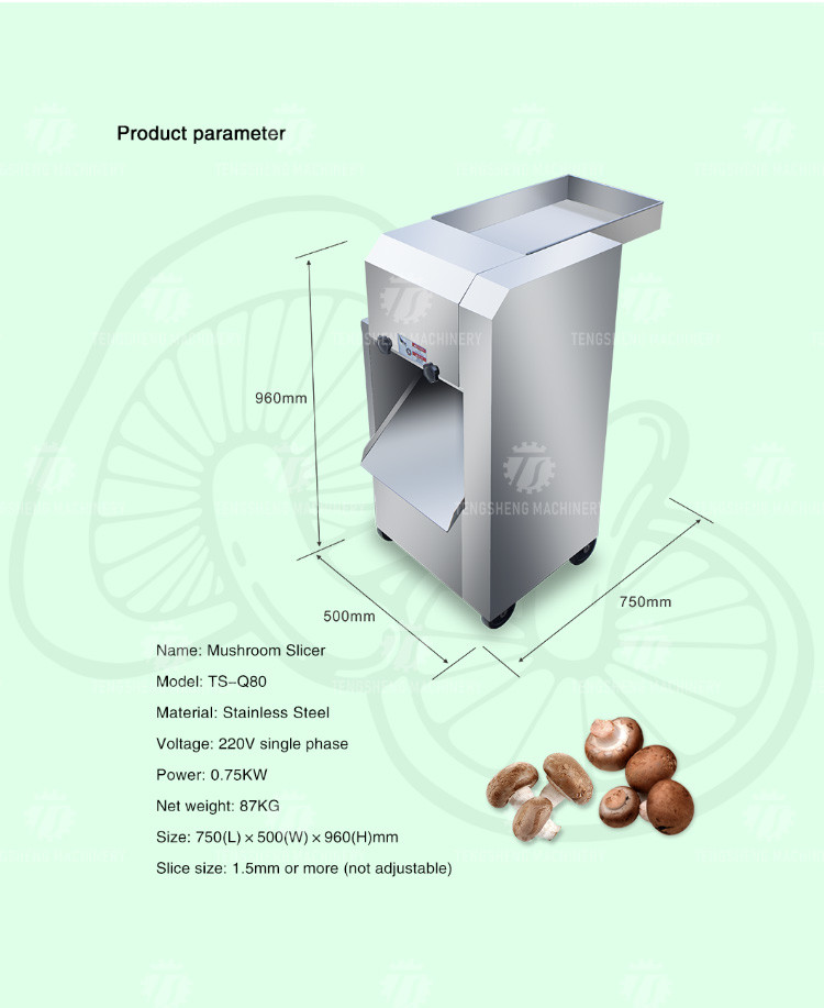 Mushroom slicer mushroom farm processing and cutting equipment central kitchen supporting machinery mushroom processing
