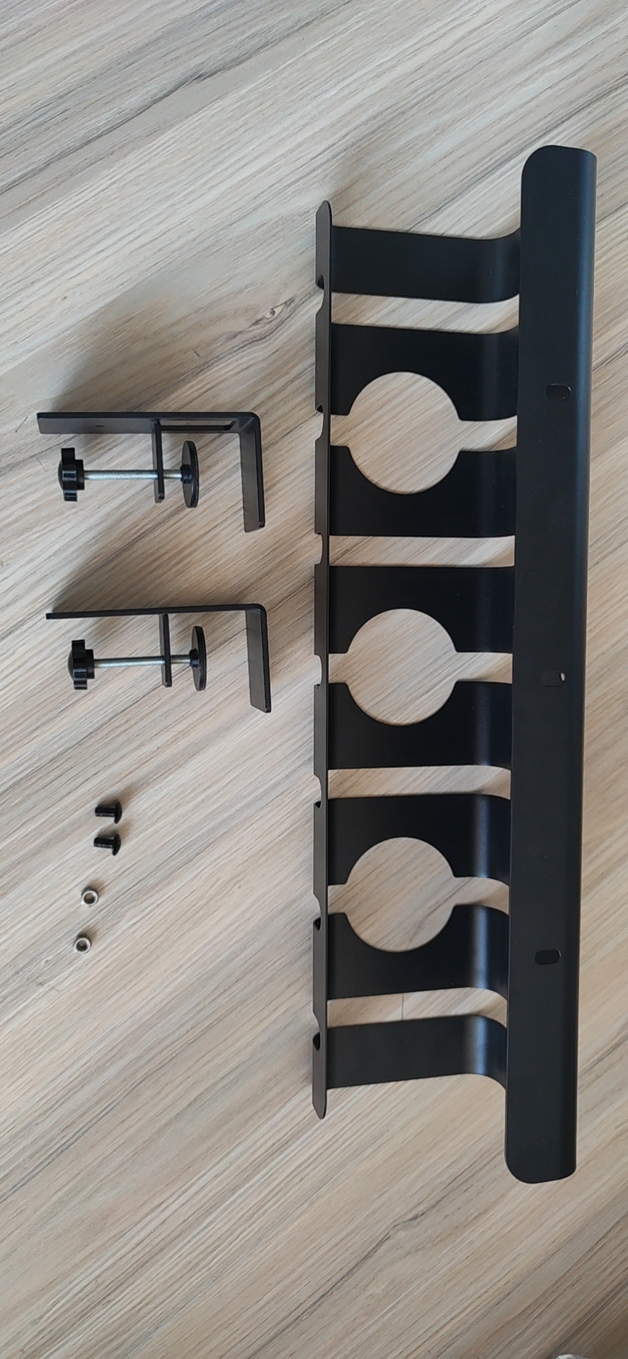 Removable C Clamp Mount Under Desk Cord Raceway for 16-inch Computer Cable Management