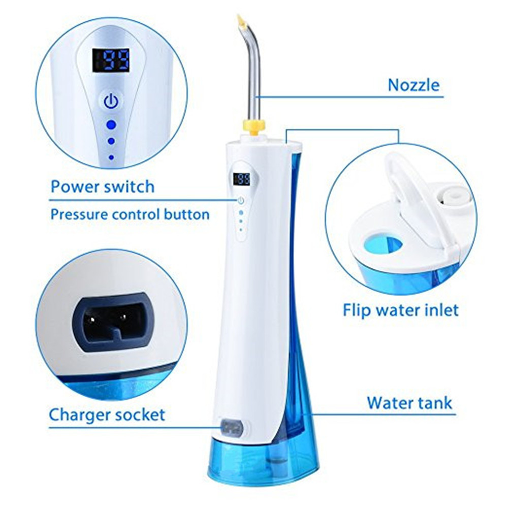 Blue LED Digital display Dental water jet/Oral Irrigator/Dental Water Flosser Pick