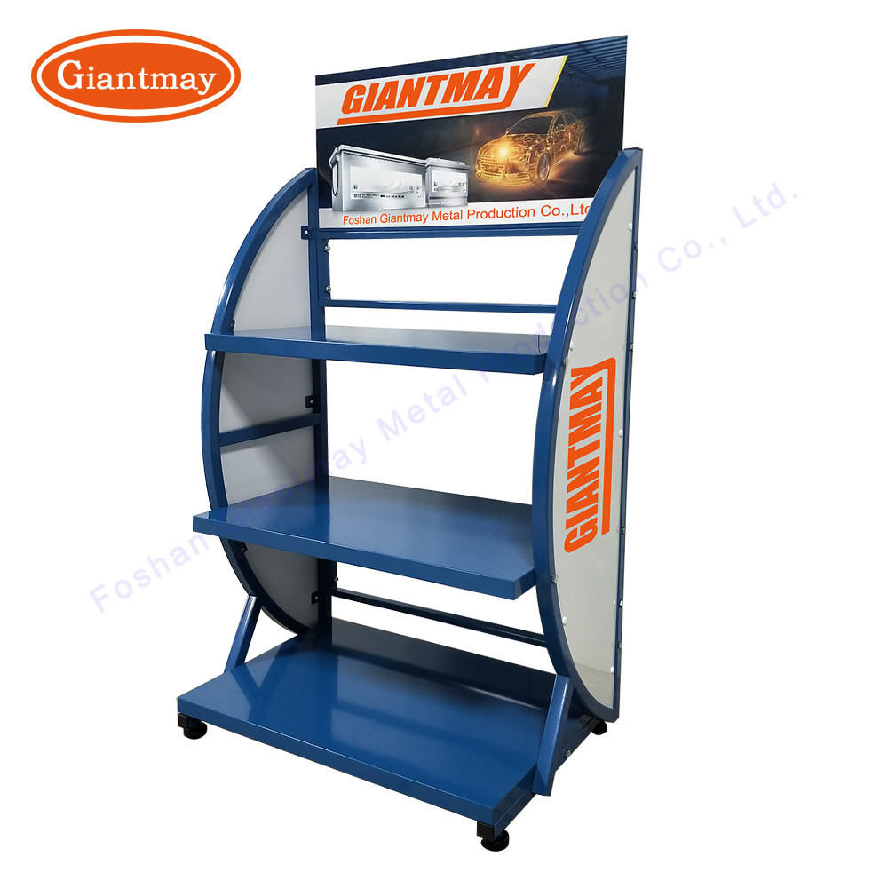 Heavy Storage Rack Shelf Metal Battery Display Stand