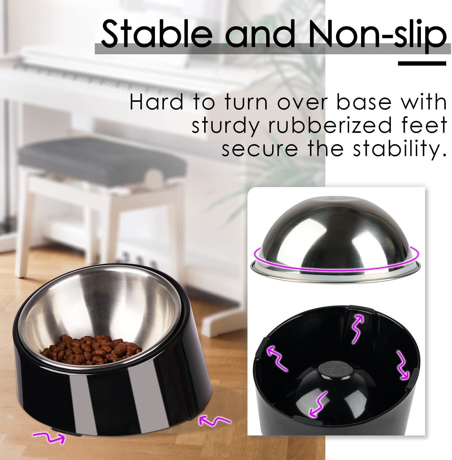 Design Mess Free 15° Slanted Bowl for Dogs and Cats