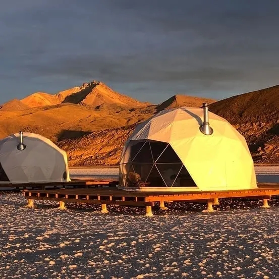Outdoor Waterproof Inflatable Dome Tent Hotel Modular Tent With Bathroom