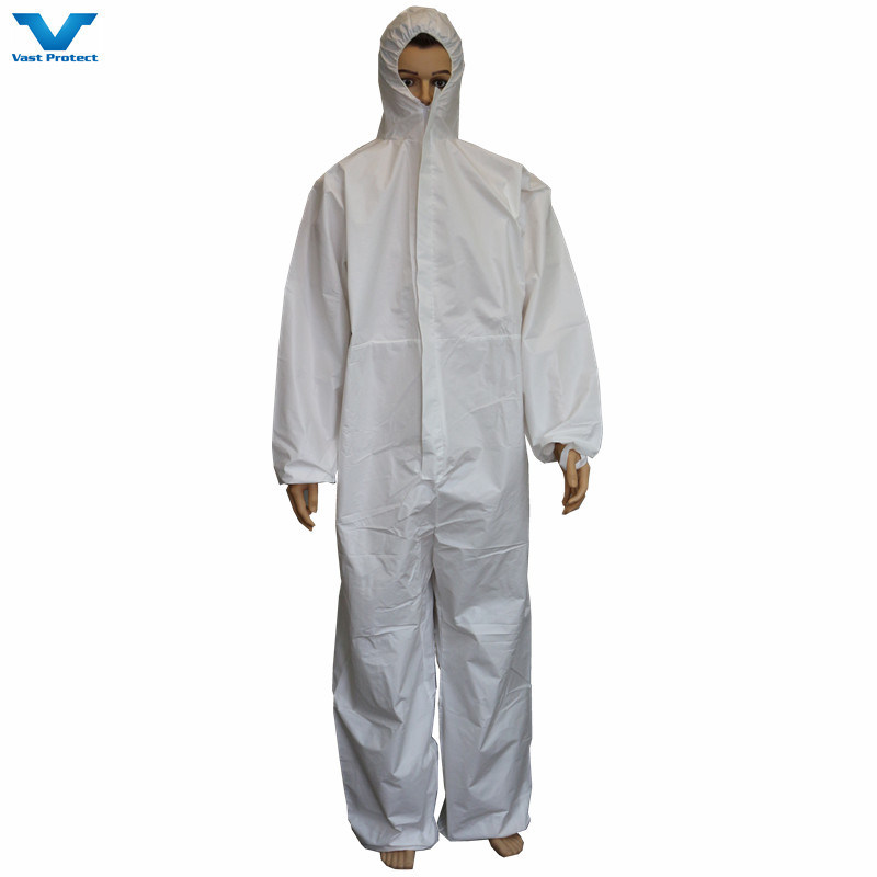 Waterproof Breathable Disposable Polypropylene Microporous Film Coveralls