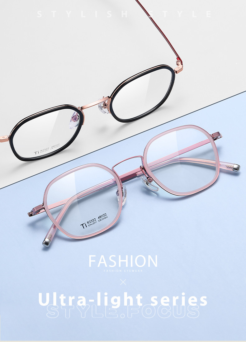 Lightweight Acetate Titanium Glasses OEM For Both Men And Women