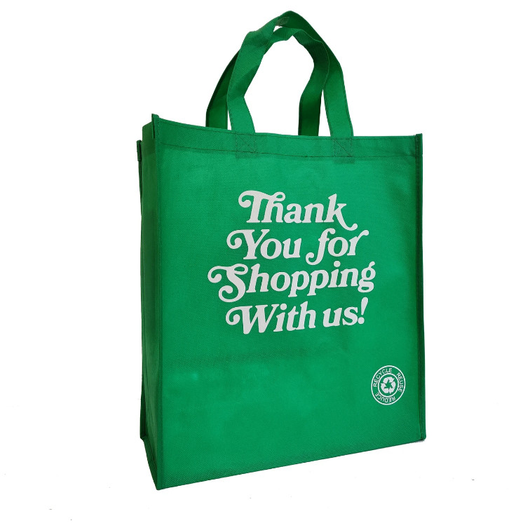Reusable Grocery Bags Large Non Woven Shopping Bags Foldable Portable Tote Custom Eco-Friendly Tote Bag With Logo Printing Fashionable Handled Non