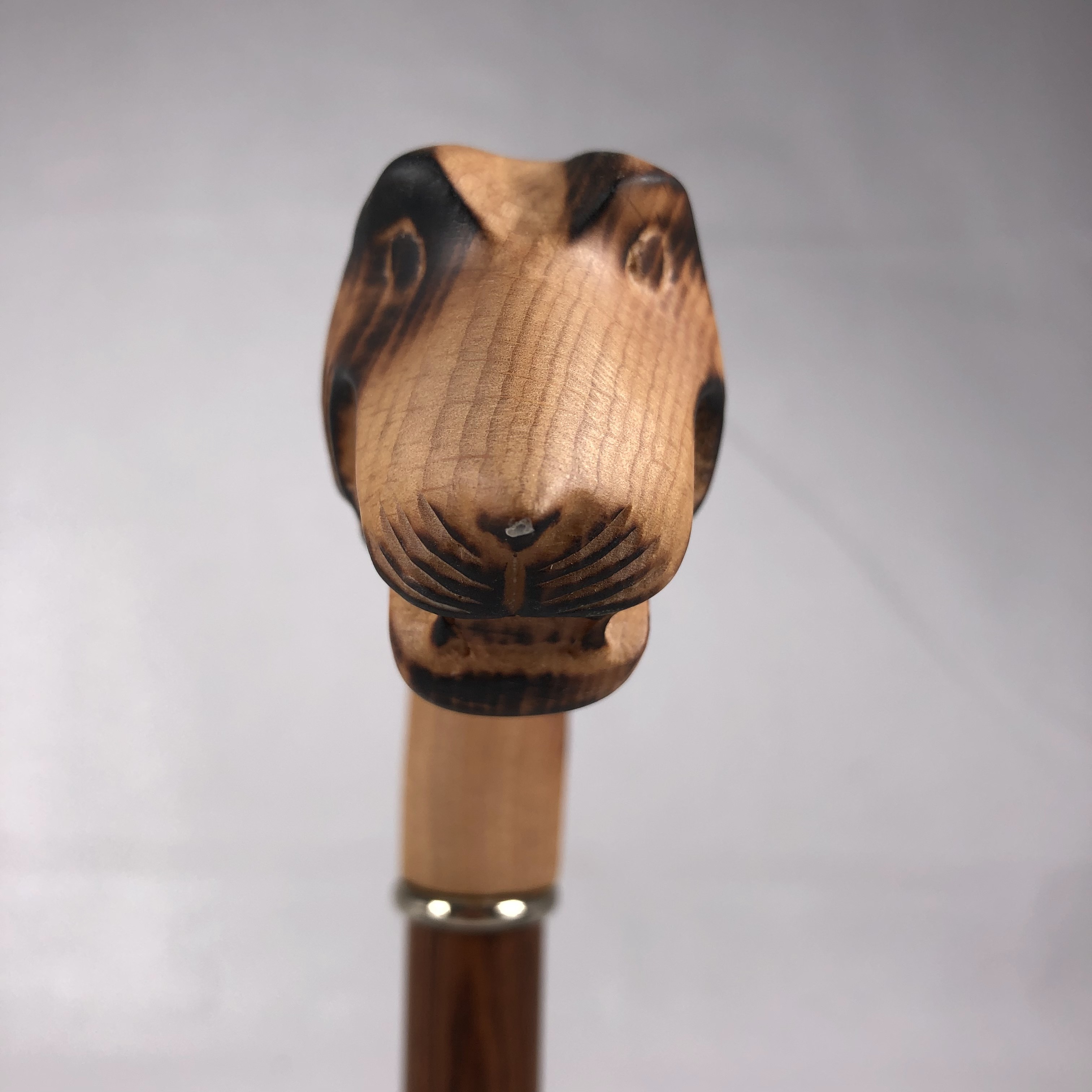 wooden amnial shape umbrella handle