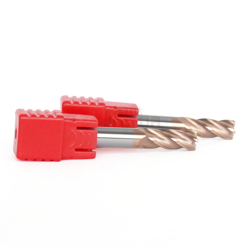 4 Flute .2362 6mm Corner Radius End Mill 1/4" Shank HRC55