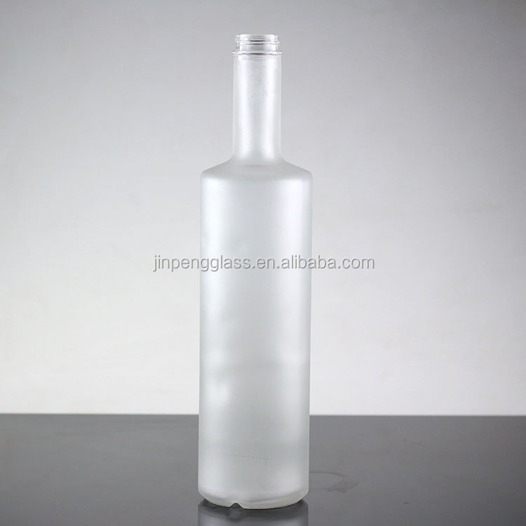 750ml Industrial Frosted Glass Vodka Bottle for Maunfacture and Trading