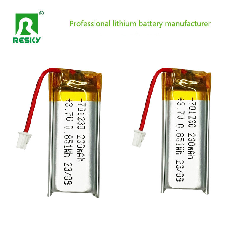 Portable 701230 3.7v 230mAh Rechargeable Lithium Polymer Battery for Small Electronic Devices