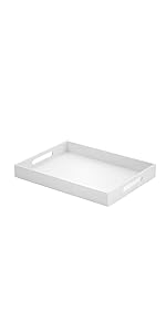 white serving tray