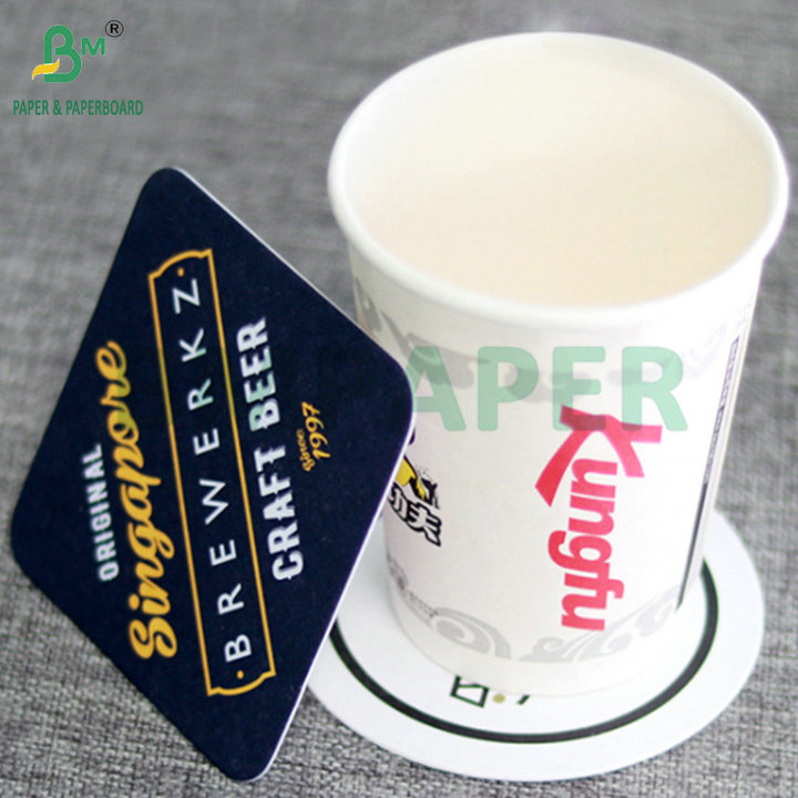 High Whiteness 0.7mm 0.9mm Water Absorbing Paper For Making Beverage Coaster