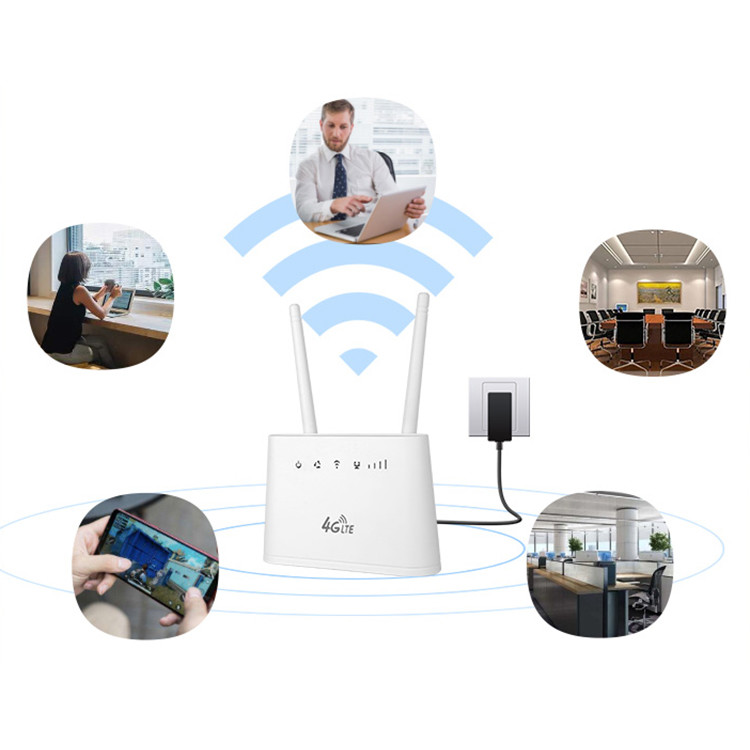 SMA Detachable Antennas Wifi CPE Dual Sim Modem Router Unlock 4g Wireless LTE 150mbps