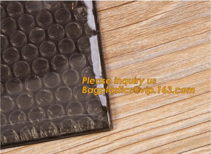 Holographic Factory Shiny gold Cosmetic bag Zipper Bubble Bag zip-lock Slider Padded Mailer metallic bubble zipper bagea