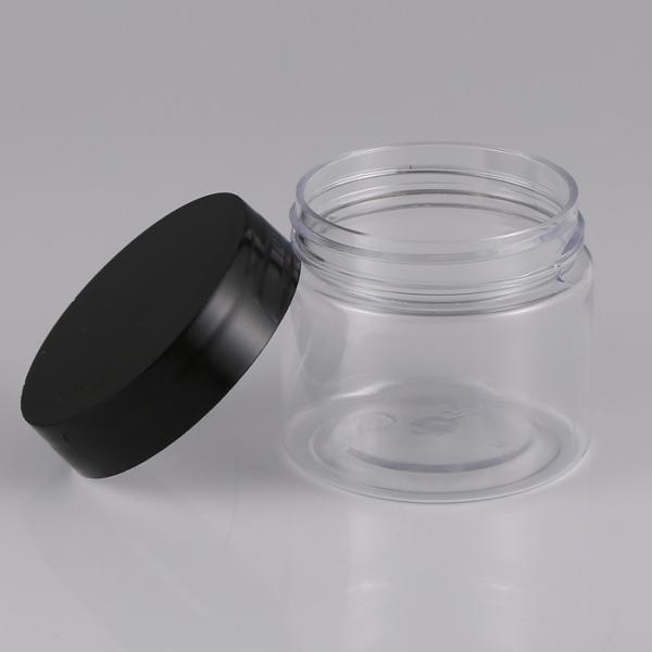 500ml 85mm Wide Mouth Round Plastic Canisters Clear Storage Jars