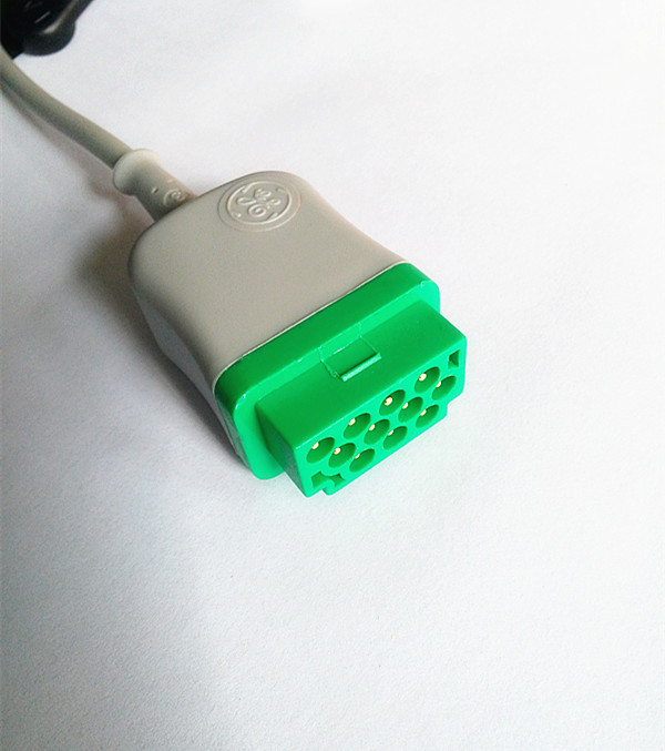 GE - Marquette Responder ECG Cable And Leadwires , 11Pins Green Connector