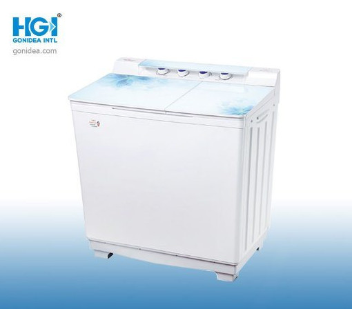 Glass Door Automatic Twin Tub Vertical Washing Machine 13Kg / 7Kg