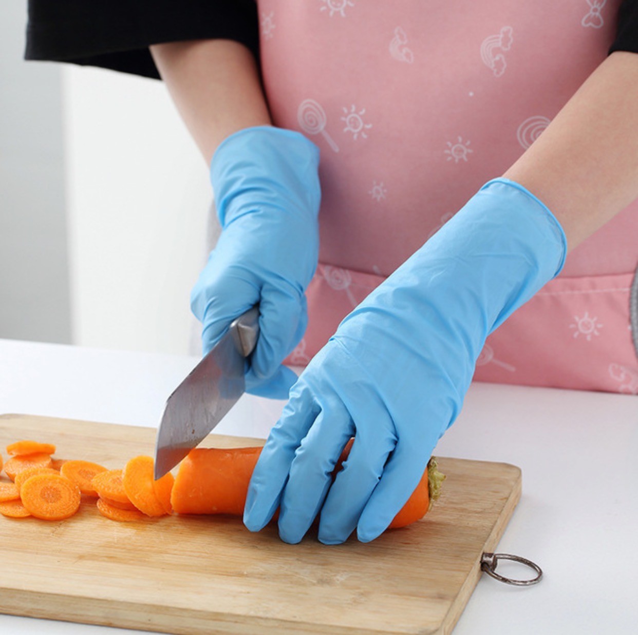 Comfortable Disposable Nitrile Gloves Blue Sterile Nitrile Work Gloves