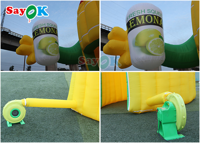 Oxford Inflatable Air Tent Lemon Cartoon Booth Aerated Custom Made