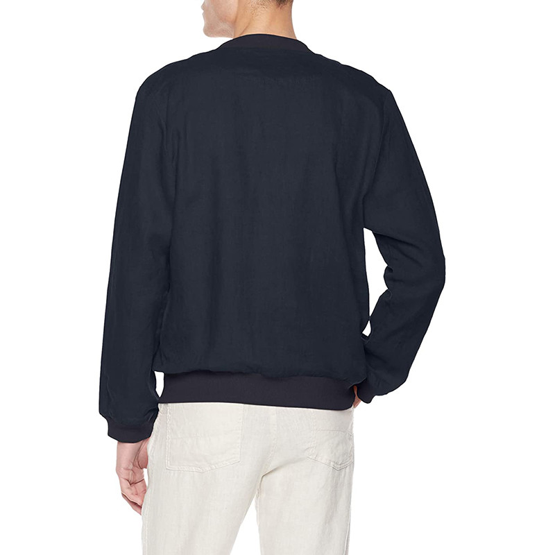 100% Linen Pilot Mens Flight Bomber Jacket Lightweight Multi Colored