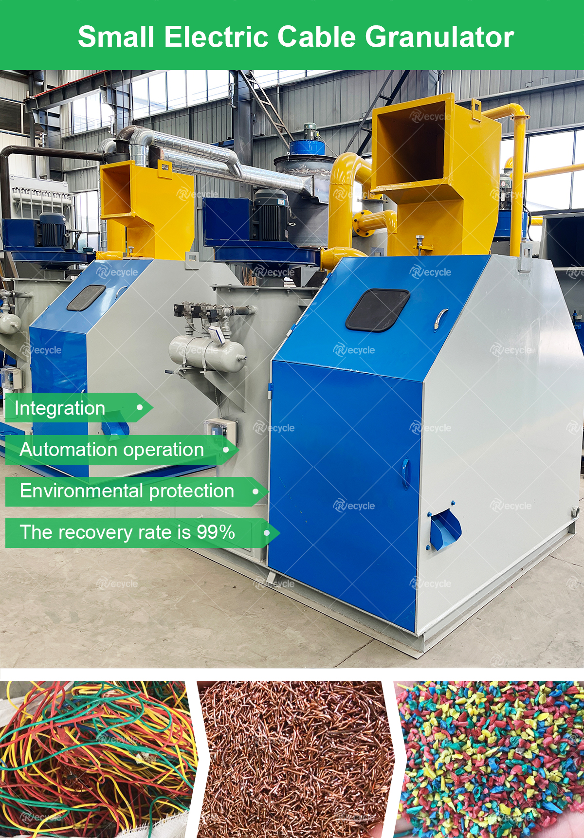Revolutionize Your Waste Cable Wire Segregation Process with 200kg/h Capacity Machine