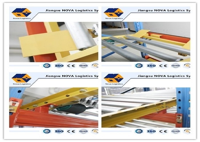 Perishable Goods Gravity Feed Pallet Racking , Double - Deep Gravity Flow Shelving Systems