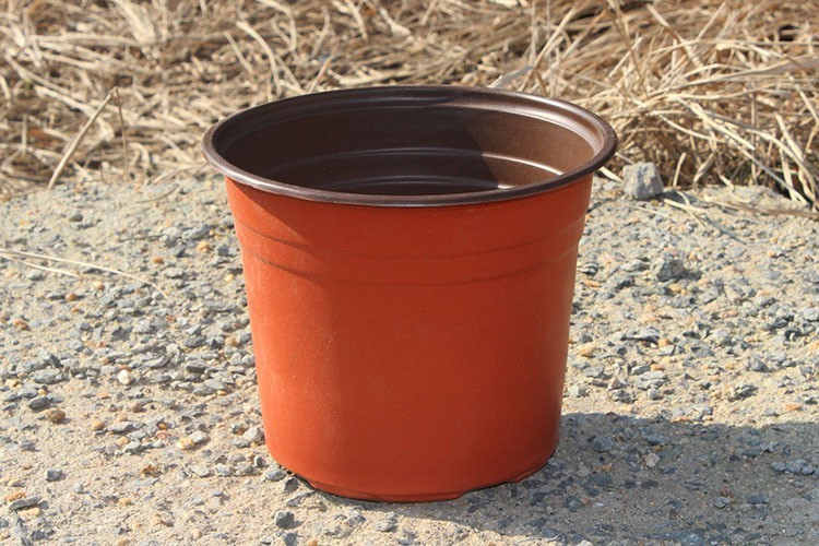 Lightweight 1 Gallon Plastic Flower Pots 18.5cm For Leek Seedling