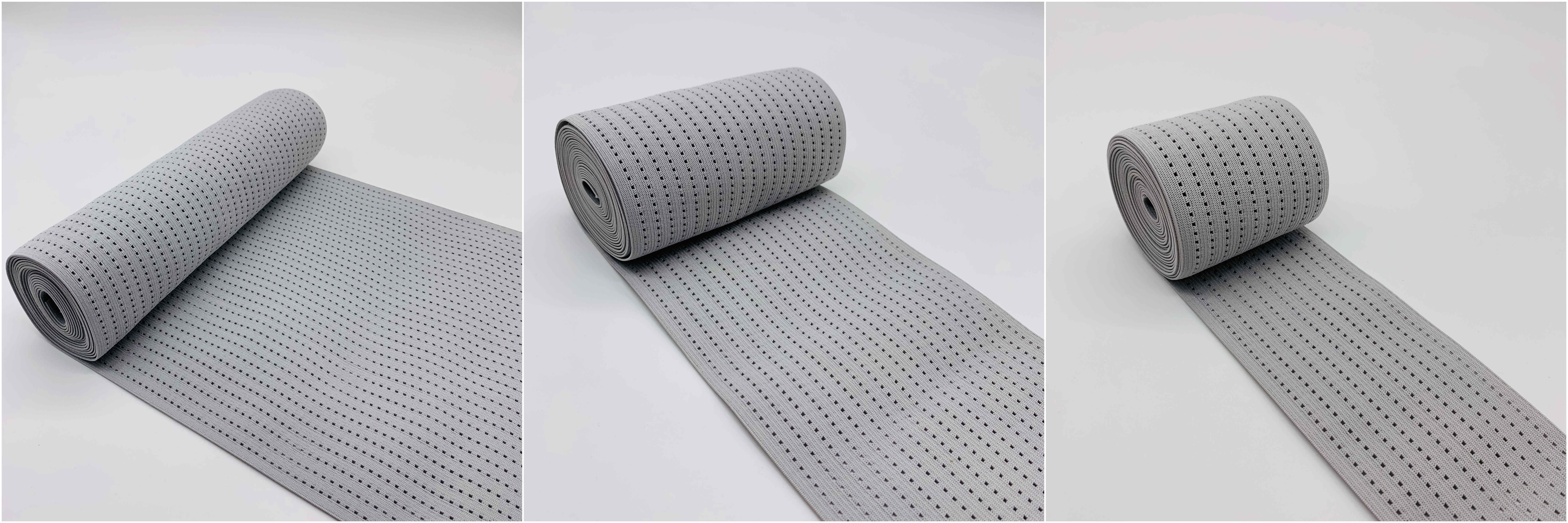 Factory customized polyester rubber latex fish silk band webbing for abdominal belly band sewing