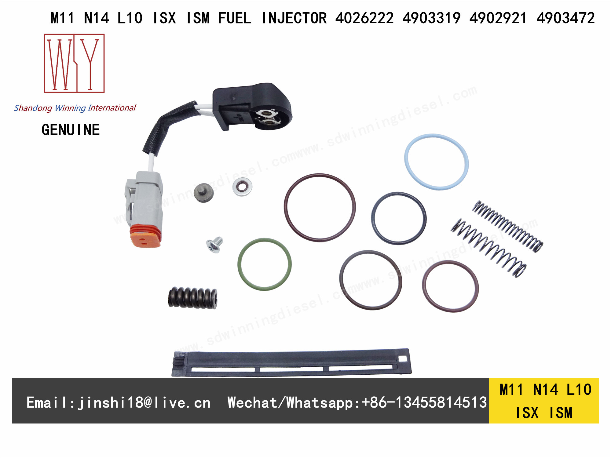 GENUINE AND BRAND NEW OVERHAUL REPAIR KIT FOR CUMMINS M11, N14, L10, ISX, ISM FUEL INJECTOR 4026222, 4903319, 4902921, 4