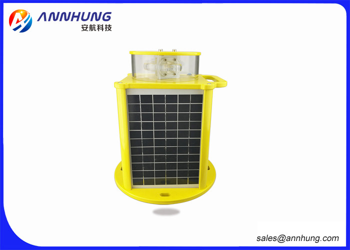 Red Solar Obstruction Light With Die Casting Aluminum ICAO FAA Standard