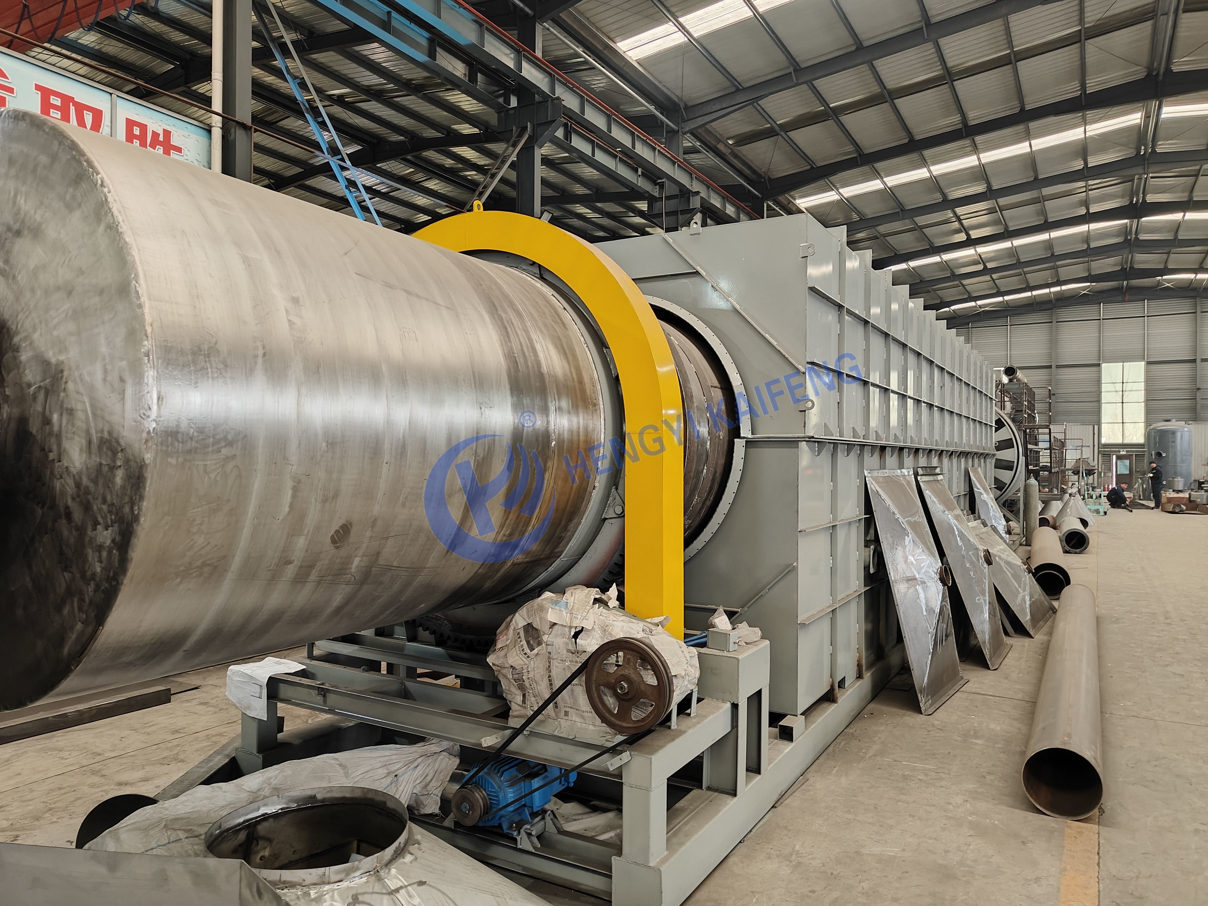 Coconut Shell Carbonization Furnace Horizontal Carbonization Rotary Kiln Fully Automatic Carbonization Machine