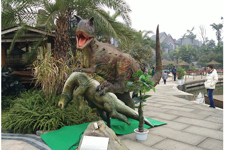 Playgrounds Realistic Animatronic Dinosaur Lively And Interesting Interactive Steel Frame
