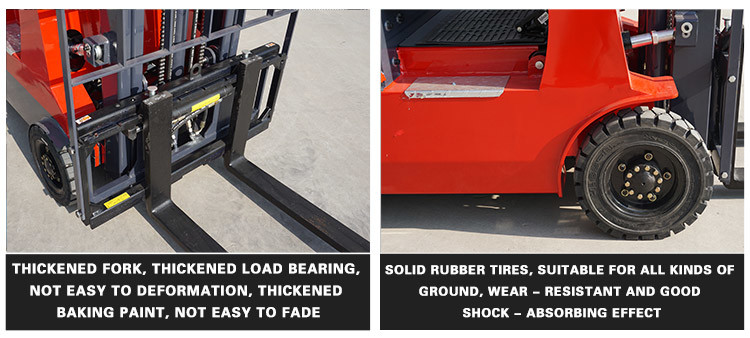 2.2KW 7.0KPH Mini 3 Wheel Electric Battery Operated Forklift