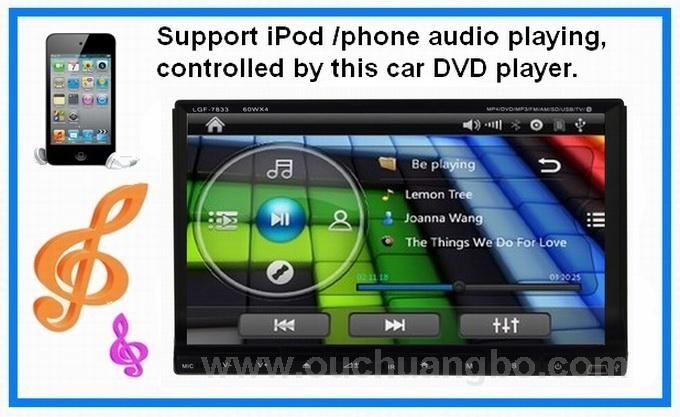 Ouchuangbo car multimedia for Universal car DVD with radio gps TV bluetooth OCB-2621