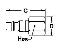 1/4'' Nominal Brass compressed air quick release coupling Pneumatic Quick Coupling