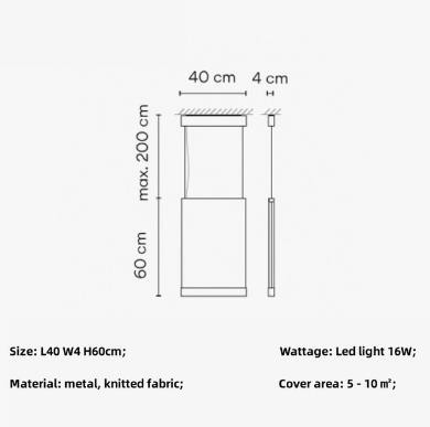 Designer Curtain Pendant Lights Modern Minimalism Pendant Lamp(WH-AP-552)