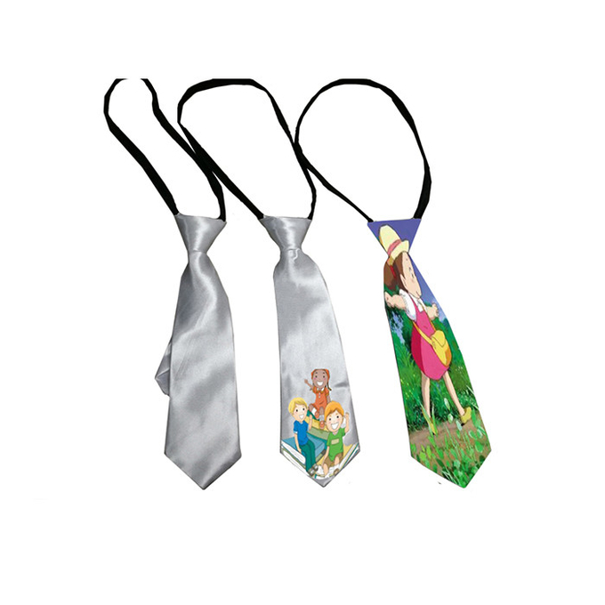 Customized Blank White Silk Sublimation Tie For kids And Adult