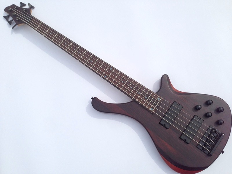 professional high quality 5 string permance bass guitar Through Neck rosewood and Mahogany body