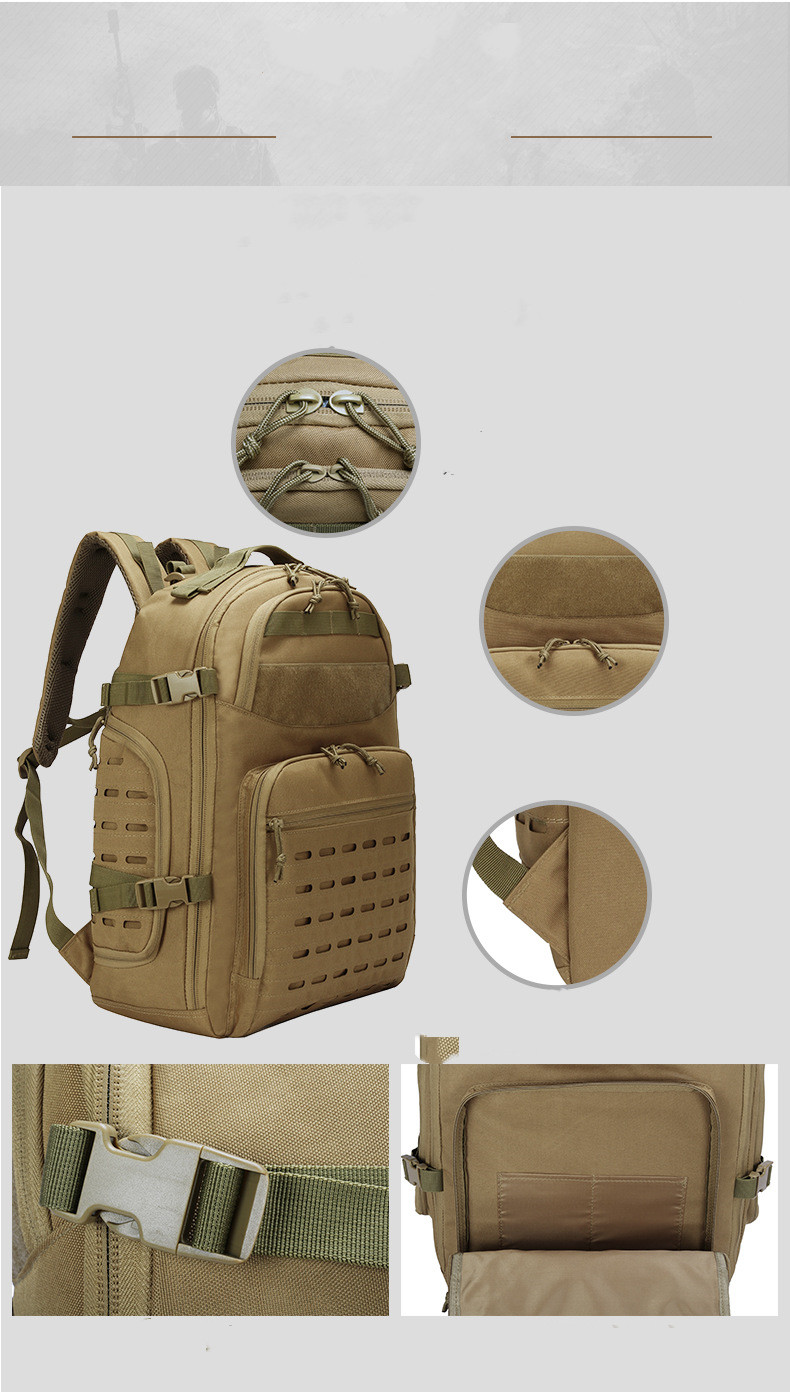 Polyester Lining Dragon Egg Tactical Backpack 35L PVC PU Coating