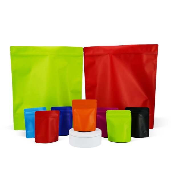 Waterproof Custom Semi Translucent Packaging Plastic Bags Logo Printed Food Grade Packaging Mylar Smell Proof Stand Pouch for Various Foods