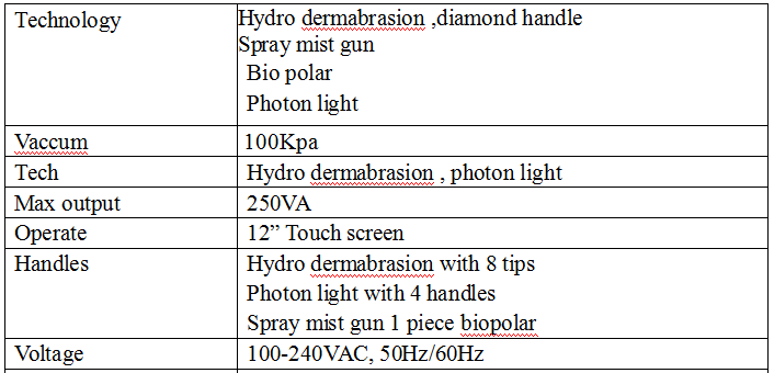 Multifunctional Beauty Therapy Machine Oxygen Jet Peel Facial Machine 11 In 1