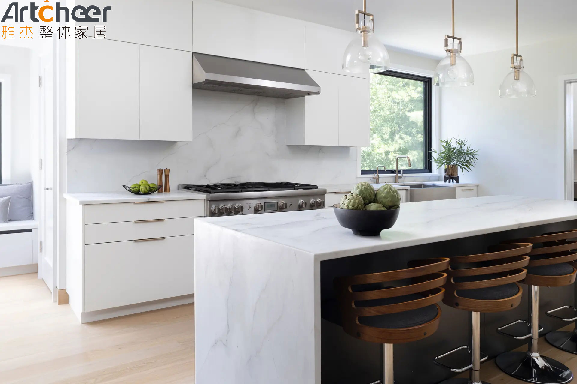Modular Kitchen Cabinets Eco-Friendly Plywood for Modern Villa Kitchen Storage Design