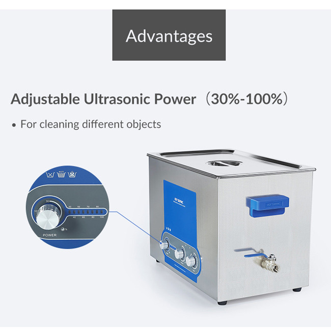 20L 400W SONIC Wave Ultrasonic Cleaner Adjustable Power Ceramic Heaters