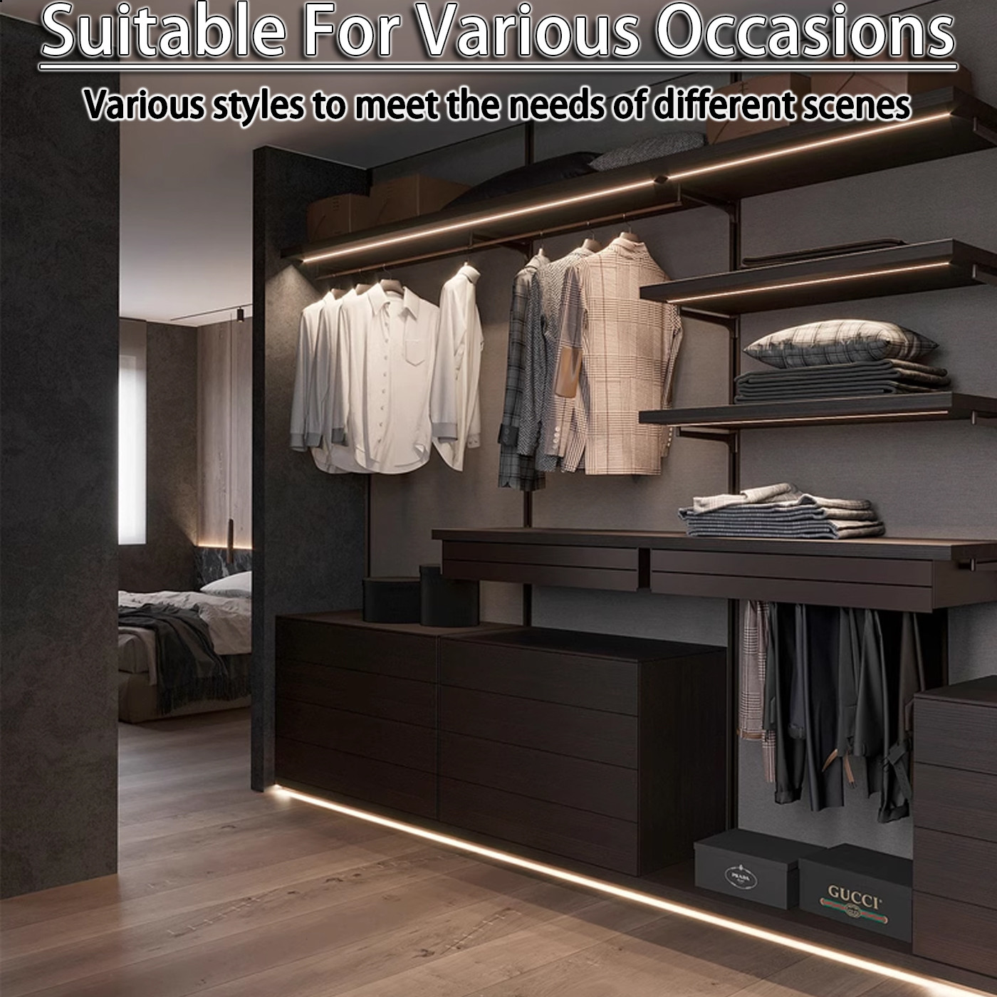 50cm Wine Cabinet Light Strip with Embedded LED Layer and Magnetic Removable Design